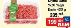 EMİN KIYMA DANA %20 YAĞLI 400 G